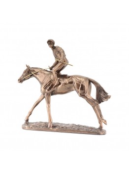 Resin copper crafts male knight figure sculpture ornaments horse racing statue decoration gifts prizes souvenirs