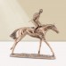 Resin copper crafts male knight figure sculpture ornaments horse racing statue decoration gifts prizes souvenirs