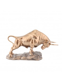 Resin cast copper bull figurine decorations living room cabinet pioneer bull gifts crafts  bull statues home decor