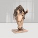 Custom modern home decor crafts horse racing prizes souvenir animal sculpture resin cast copper drinking water horse head statue