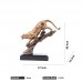 Animal model figurine decoration living room cabinet copper sense resin leopard statues gifts crafts for home office decor