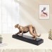 Living room cabinet animal figurines decoration gifts crafts resin copper leopard statue resin crafts sculpture home decor
