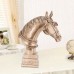 Home Decoration Crafts Gifts Horse Racing Prizes Souvenirs Animal Sculpture Figurine Resin Cast Copper Horse Head Statues Decor
