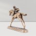 Resin cast copper crafts male knight figure sculpture ornaments horse racing running statue decoration gifts prizes souvenirs