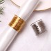10 PCS High-end hotel restaurant handmade golden silver woven mouth cloth napkin ring
