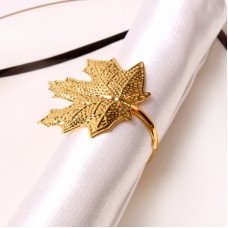 30PCS Wholesale Metal Leaf Ginkgo Leaf Maple Wedding Hotel Napkin Ring