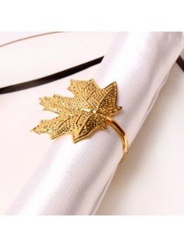 Wholesale Metal Leaf Ginkgo Leaf Maple Wedding Hotel Napkin Ring