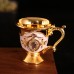 Wholesale new European style creative retro liquor handle metal craft gift home decoration tea cup