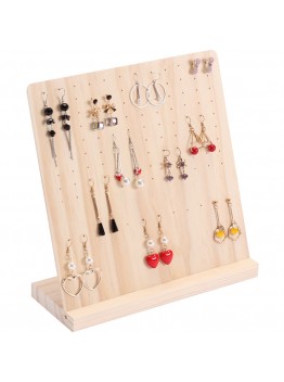 Solid Wood L-shaped Detachable Jewelry Earrings Storage Display Board