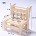3 PCS Wooden Jewelry Necklace Earrings Sofa Round Table Display Stand