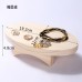 3 PCS Wooden Jewelry Necklace Earrings Sofa Round Table Display Stand