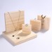 Solid wood square ring bracelet necklace jewelry display stand