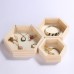 creative solid wood hexagon necklace Bodhi earrings ring jewelry storage box