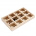 Wood jewelry display disc earrings ring storage tray solid wood pallet jewelry storage box grid