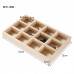 Wood jewelry display disc earrings ring storage tray solid wood pallet jewelry storage box grid