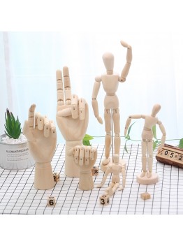 creative model home European birthday gift display desk wooden hand doll joint