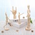 creative model home European birthday gift display desk wooden hand doll joint