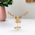 Nordic style home decoration wooden reindeer jewelry shelf
