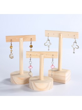 3 PCS solid wood jewelry ear nail earrings display stand